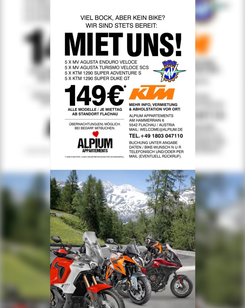 Motorradurlaub in Flachau im Pongau